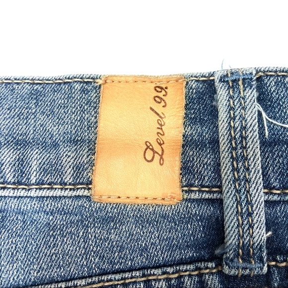 Level 99 Aubrey Skinny Jeans Women’s Size 26 Slouchy Released Hems Distressed - Picture 7 of 10